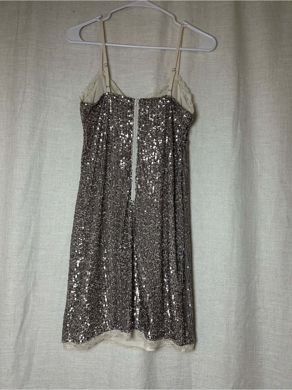 NWT Wild Fable Sequin Slip Dress with Lace Trim - Size M - Picture 2 of 4